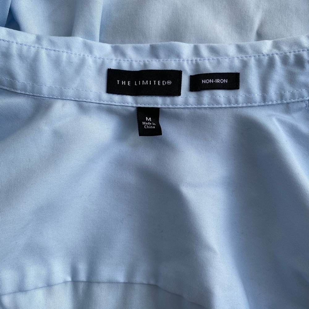 Light Blue Women's Button-Up Shirt - Classic Collared Top - Picture 11 of 12